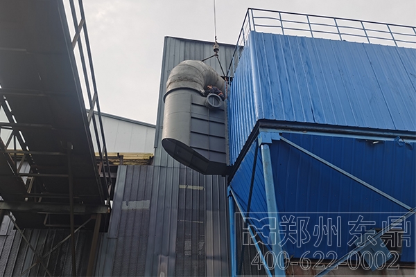 內蒙古煤泥烘干機除塵設備安裝現場