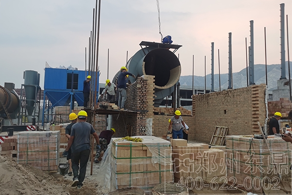 山西運城煤泥烘干機項目安裝現(xiàn)場