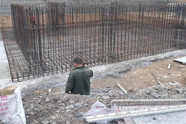 寧夏煤泥烘干機基礎建設安裝實拍現場